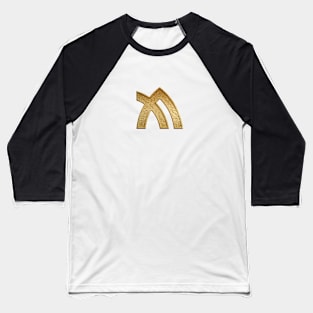 Kagawa Prefecture Symbol in Gold Faux Baseball T-Shirt